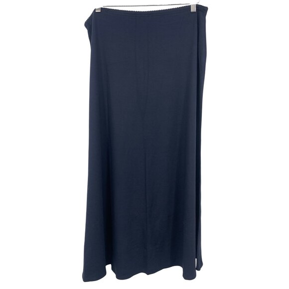 J.Jill Womens Size Large L Stretch Maxi Skirt  Rayon Stretch Midi Navy NWT New - Picture 5 of 10
